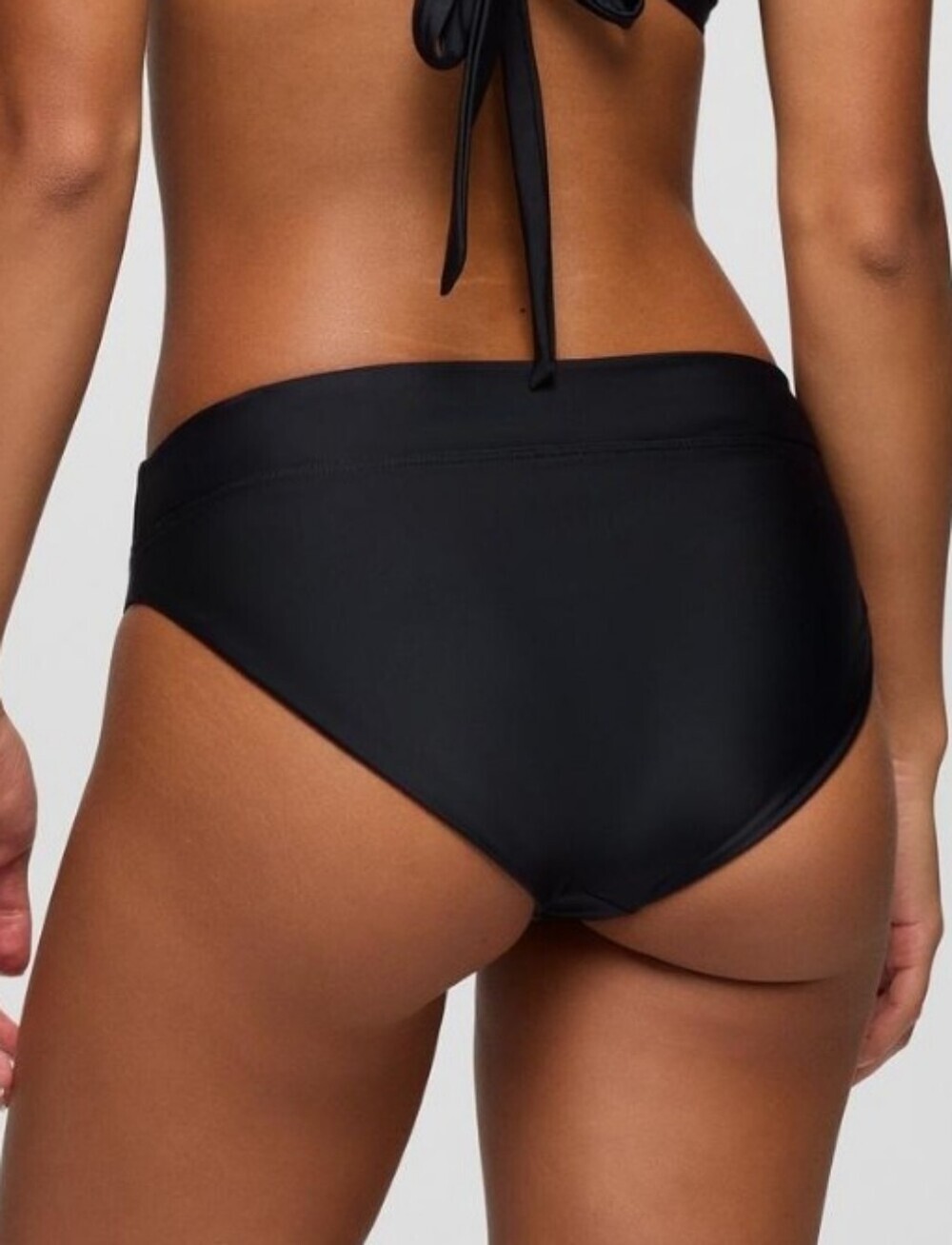 Prana Black Bikini Bottom - Classic Coverage Swim Brief